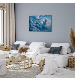 Canvas Print - Ocean in the Air: Waving Clouds Reflecting Morning Light