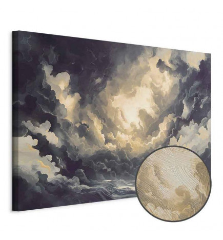 Canvas Print - Epic Light Play: The Sun Battling for Dominance Over the Clouds