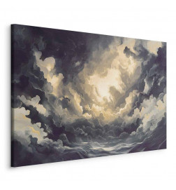 Quadro - Epic Light Play: The Sun Battling for Dominance Over the Clouds