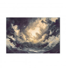 Paveikslas - Epic Light Play: The Sun Battling for Dominance Over the Clouds