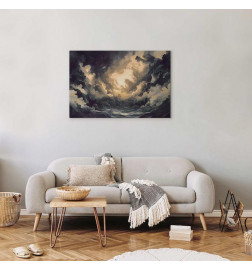 Quadro - Epic Light Play: The Sun Battling for Dominance Over the Clouds