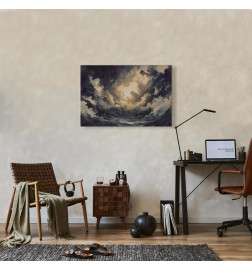 Quadro - Epic Light Play: The Sun Battling for Dominance Over the Clouds