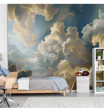 Mural de parede - Sun and Shadows: A Theatrical Display of Nature High Above the Earth