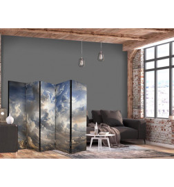 Room Divider - Golden Reflections on Clouds Foreshadowing Dusk