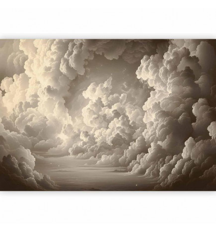 Fotomural - Whisper of Illuminated Clouds: Soft Play of Light in the Theater of the Heavens