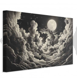 Canvas Print - Moon and Stars Singing Among the Great Clouds