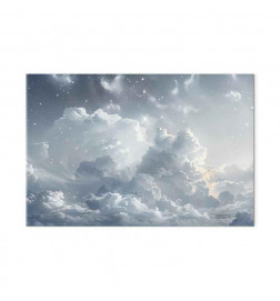 Canvas Print - Astral Calm: Stars Scattered Over Delicate Clouds