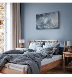 Schilderij - Astral Calm: Stars Scattered Over Delicate Clouds