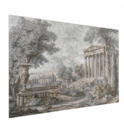 Plakāts - Temple on the Hill - Greek Architecture in Muted Tones