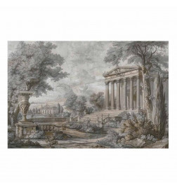 Juliste - Temple on the Hill - Greek Architecture in Muted Tones