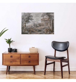 Plakat - Temple on the Hill - Greek Architecture in Muted Tones