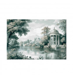 Tableau - View of the Park and Lake Retro Vintage Landscape in Greens