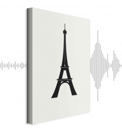Glezna - Eiffel Tower Simple Graphics in Black and White