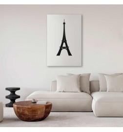 Slika - Eiffel Tower Simple Graphics in Black and White