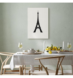 Slika - Eiffel Tower Simple Graphics in Black and White