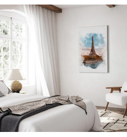 Schilderij - Paris View (1 Part) Vertical