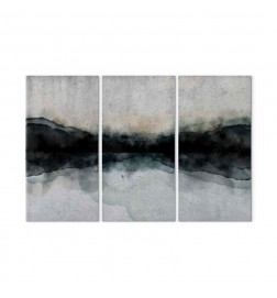 Leinwandbild - Mountain Surface of the Lake (3 Parts)
