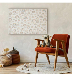 Tableau - Spring - Pastel Rainbows with Hearts on a Rainy Day