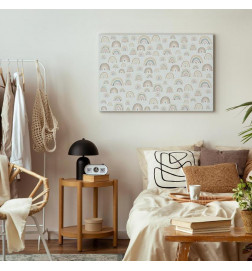 Quadro - Spring - Pastel Rainbows with Hearts on a Rainy Day