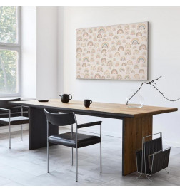 Paveikslas - Spring - Pastel Rainbows with Hearts on a Rainy Day