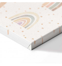 Slika - Spring - Pastel Rainbows with Hearts on a Rainy Day