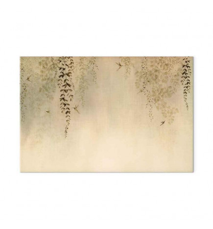 Taulu - Spring Orchard - Hummingbirds Among Tree Branches in Beige Shades