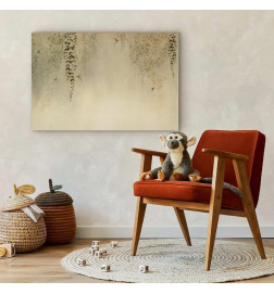 Seinapilt - Spring Orchard - Hummingbirds Among Tree Branches in Beige Shades