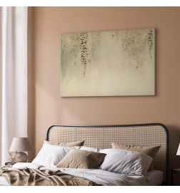 Quadro - Spring Orchard - Hummingbirds Among Tree Branches in Beige Shades