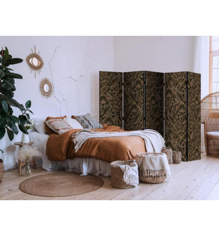 Sermi - Dense Vegetation - Botanical Patterns in Illustrative Style Brown