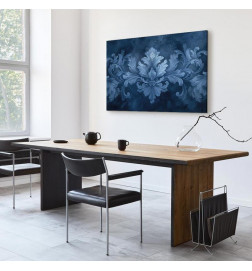 Tablou - Ornament in Blue and Cool Colors Dark Blue Decoration