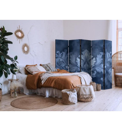 Vouwscherm - Ornament in Blue and Cool Colors Dark Blue Decoration