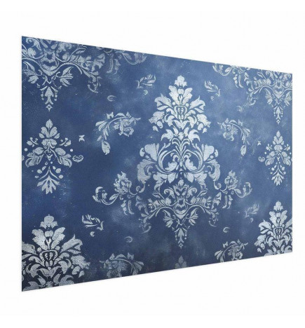 Plakat - Retro Ornament in Worn Blues