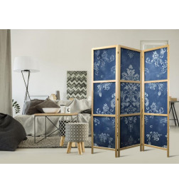 Japonska pregrada - Retro Ornament - Decorative Motif in Worn Blues