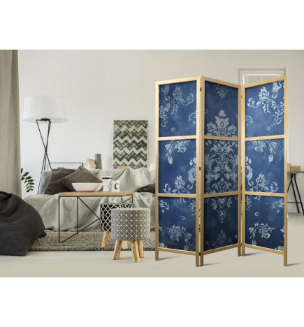 Jaapani sirm - Retro Ornament - Decorative Motif in Worn Blues