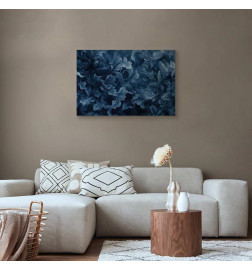 Slika - Abstract Ornaments Dark Blue Victorian Leaves