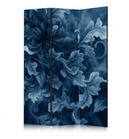 Vouwscherm - Abstract Ornaments - Dark Blue Victorian Leaves