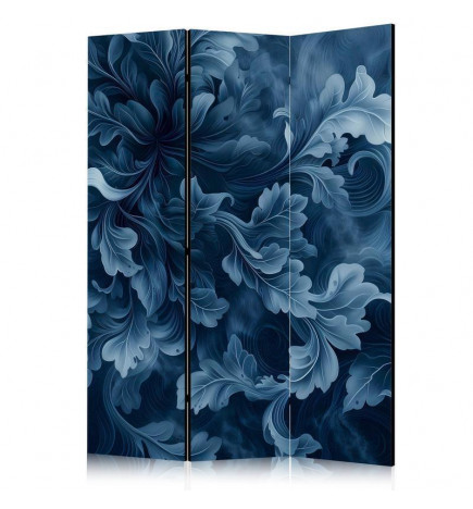 Paravan - Abstract Ornaments - Dark Blue Victorian Leaves