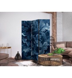 Sirm - Abstract Ornaments - Dark Blue Victorian Leaves