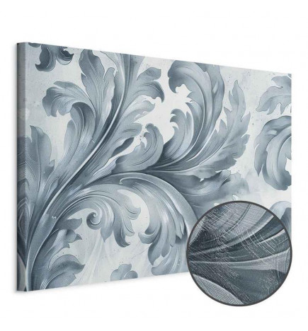 Tablou - Stone Baroque Ornaments in Light Shades of Gray-Blue