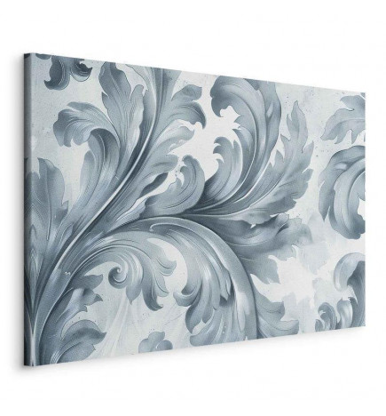 Slika - Stone Baroque Ornaments in Light Shades of Gray-Blue