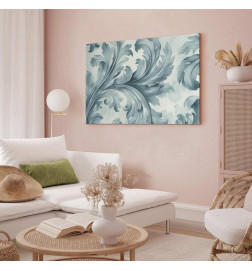 Slika - Stone Baroque Ornaments in Light Shades of Gray-Blue