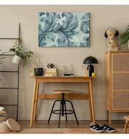 Tableau - Stone Baroque Ornaments in Light Shades of Gray-Blue