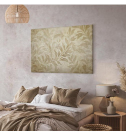 Glezna - Botanical Motif with Leaves and Vines in Sand Colors