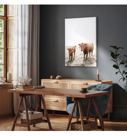 Schilderij - Mother and Calf (1 Part) Vertical