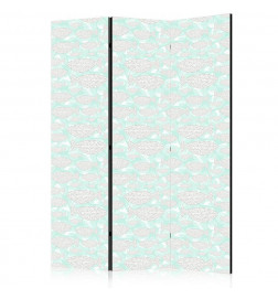 Pertvara - Minimalist Fish - Fish of Grey Dots on a Crystal Clear Water Surface in Mint Green Colors