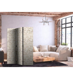 Vouwscherm - Fish in Beige Tones - Various Species of Fish in Beige-Brown Colors Presented in Vintage Style on a Light B