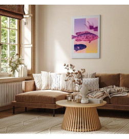 Quadro - Fish in Pastels - Stylized Fish Against Gradient Shapes