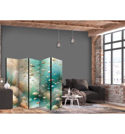 Sirm - Spectacular Underwater Landscape - Fish in an Underwater World in Turquoise Blue Beige and Delicate Orange Colors