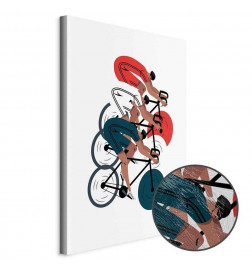 Paveikslas - Cycling Race Competitors on a Light Background - Illustration