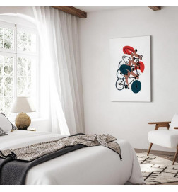 Seinapilt - Cycling Race Competitors on a Light Background - Illustration